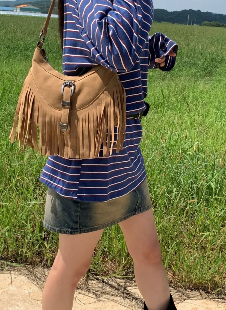 2WAYフリンジベルトエコスエードバッグ | mandarinetree | 詳細画像1