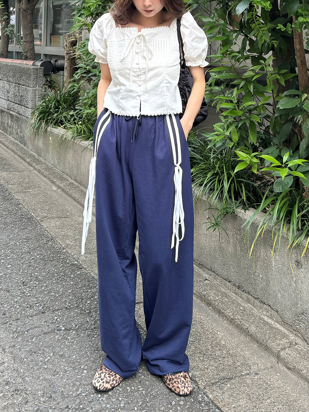 リボントラックスウェットパンツ | レディースファッション通販 - DHOLIC