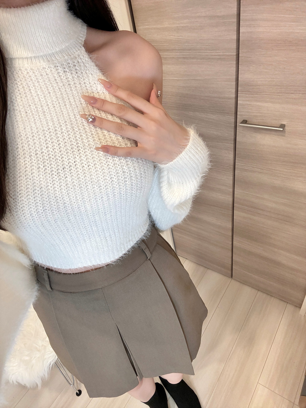 シャギーニットタートルノースリーブ&ボレロSET | 詳細画像10