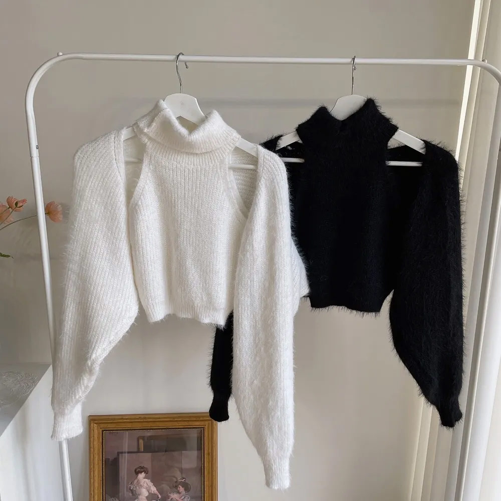 シャギーニットタートルノースリーブ&ボレロSET | 詳細画像25