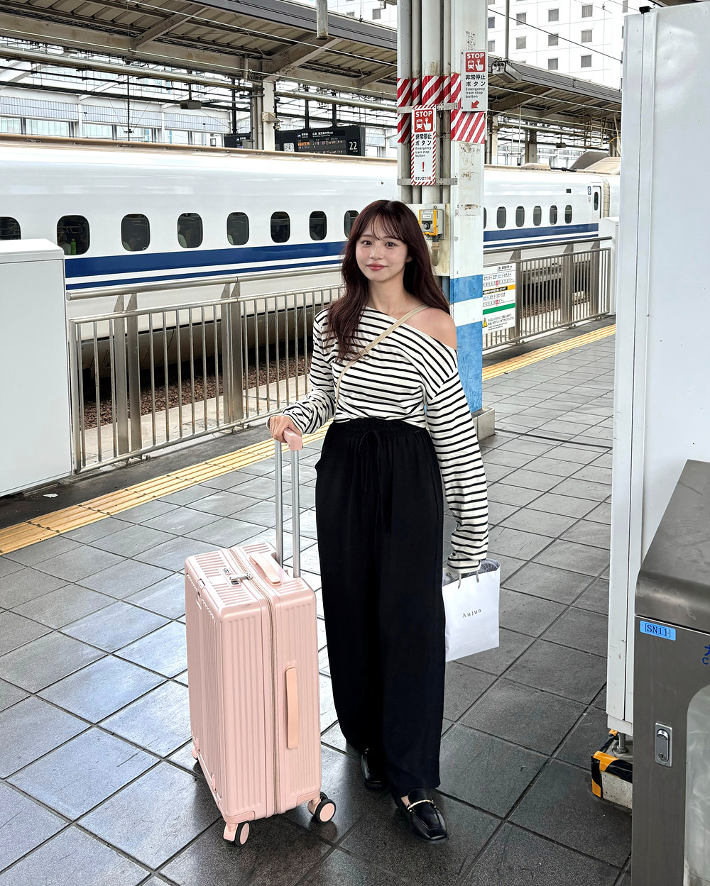 ワンショル長袖ボーダーTシャツ | 詳細画像5