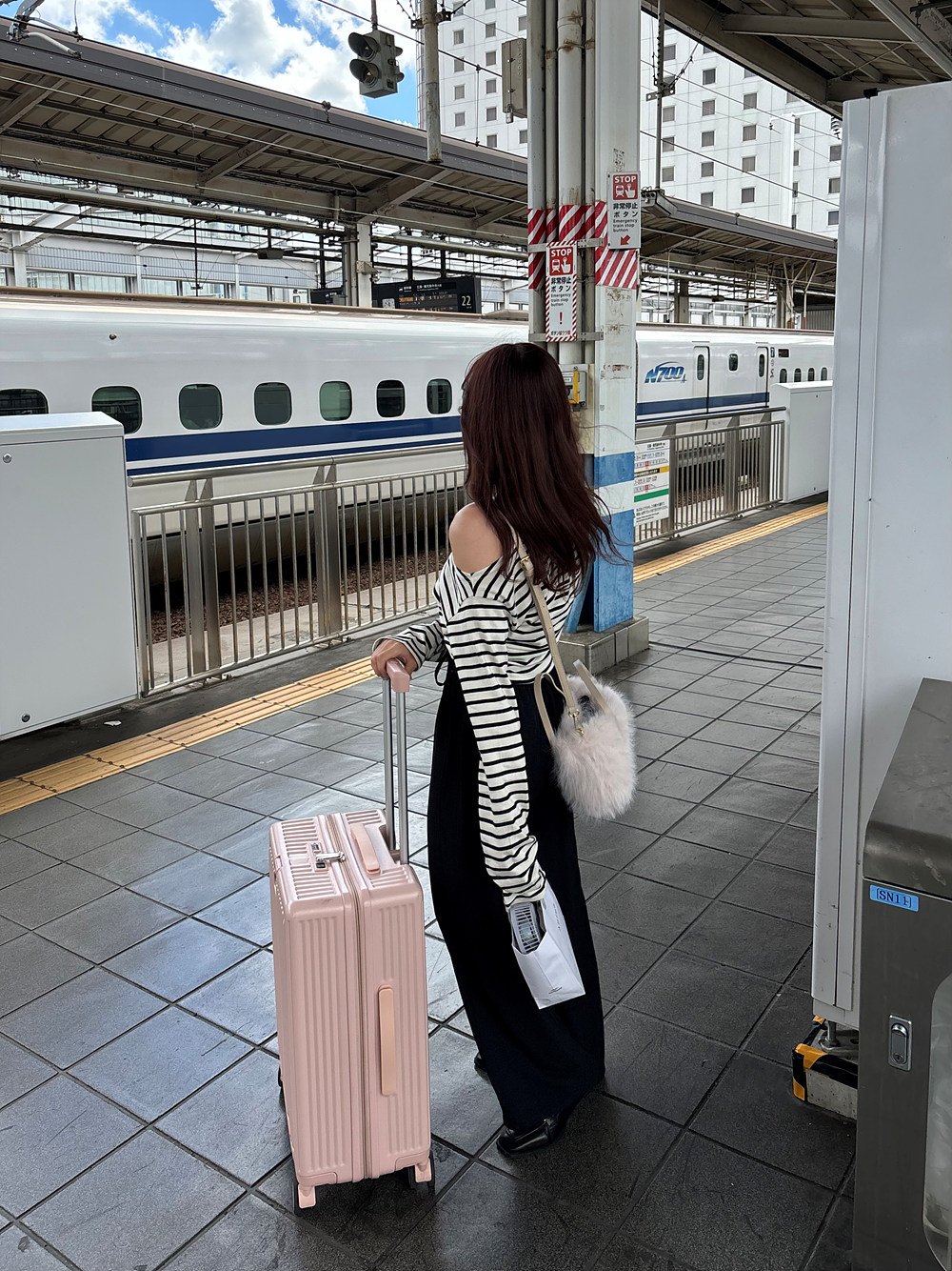 ワンショル長袖ボーダーTシャツ | 詳細画像7