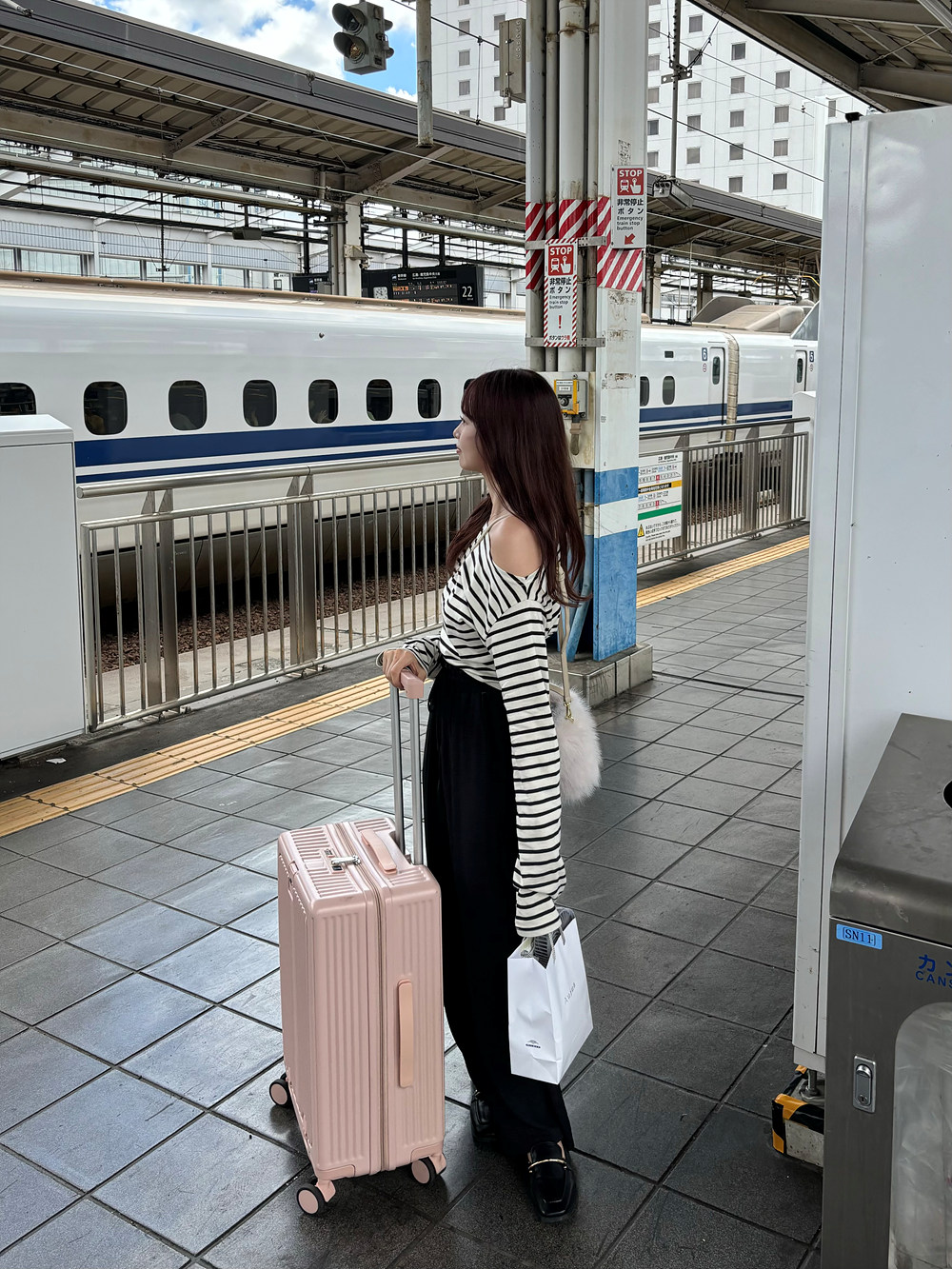 ワンショル長袖ボーダーTシャツ | 詳細画像10