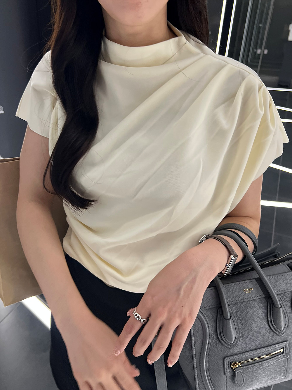 ドレープシャーリング半袖Tシャツ | 詳細画像3