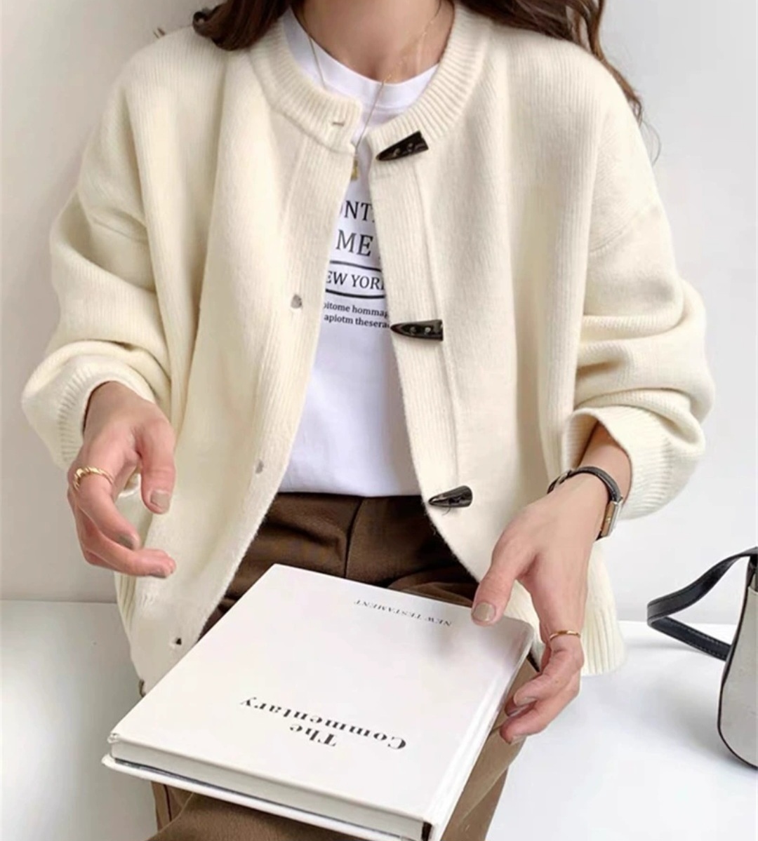 トグルボタンラウンドカーディガン | 詳細画像2