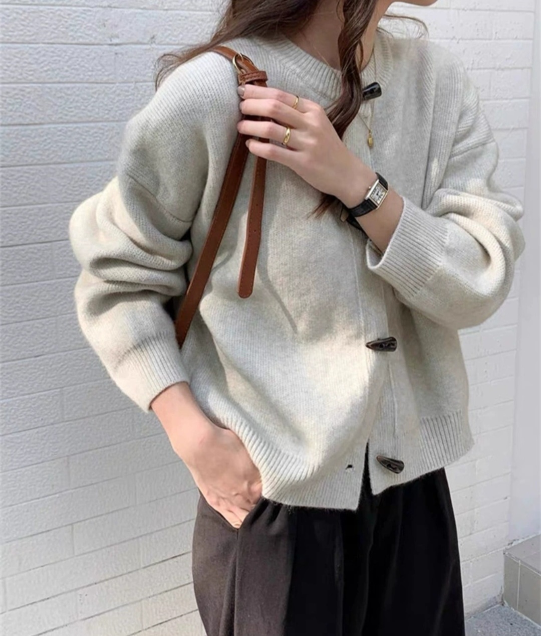 トグルボタンラウンドカーディガン | 詳細画像10