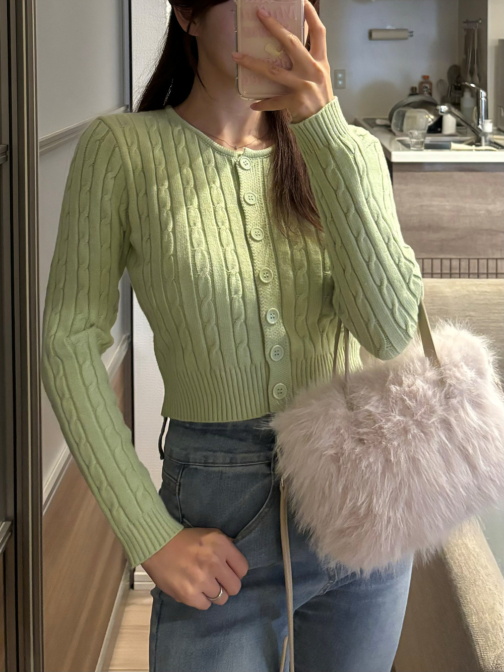 5COLORSケーブルニットカーディガン | 詳細画像3