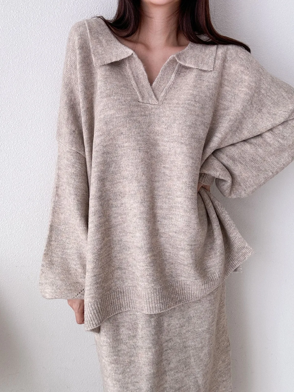 ウール混スキッパーニット | 詳細画像1