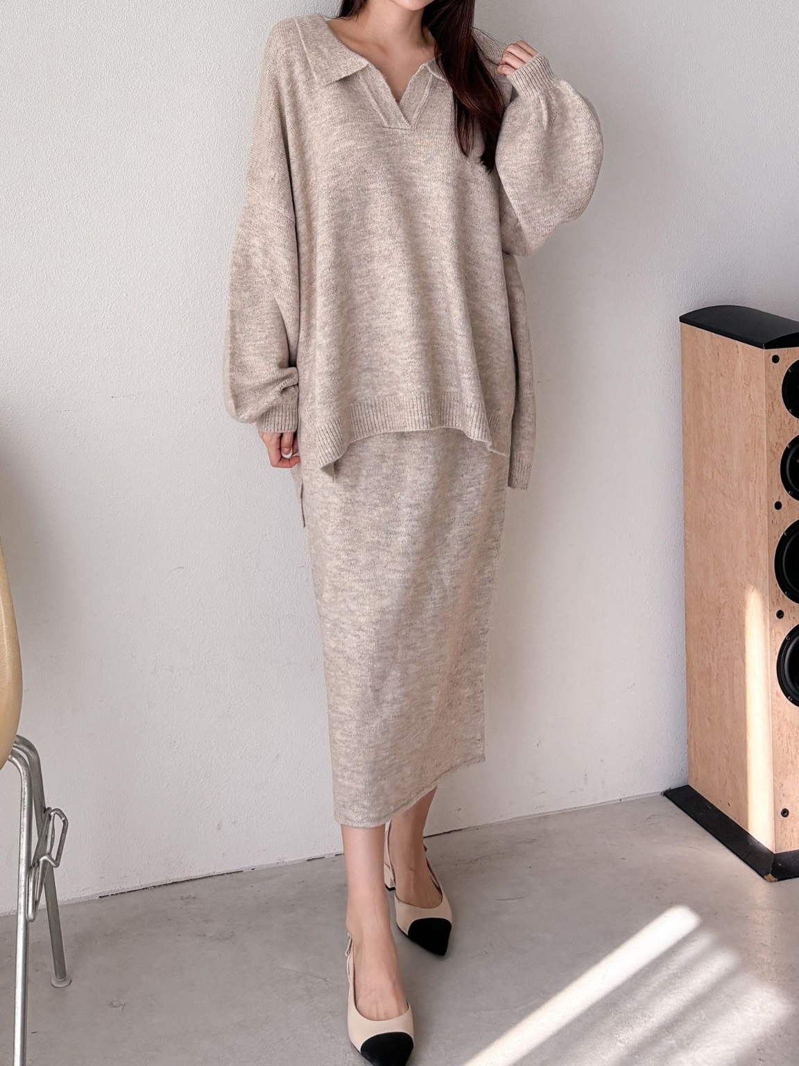 ウール混スキッパーニット | 詳細画像11