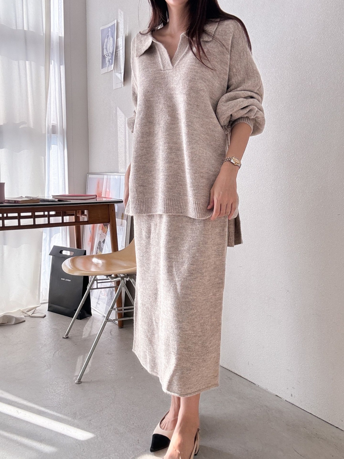 ウール混スキッパーニット | 詳細画像17