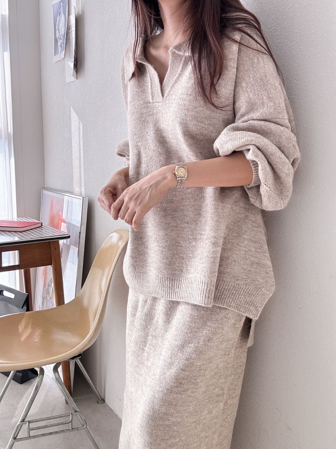 ウール混スキッパーニット | 詳細画像18