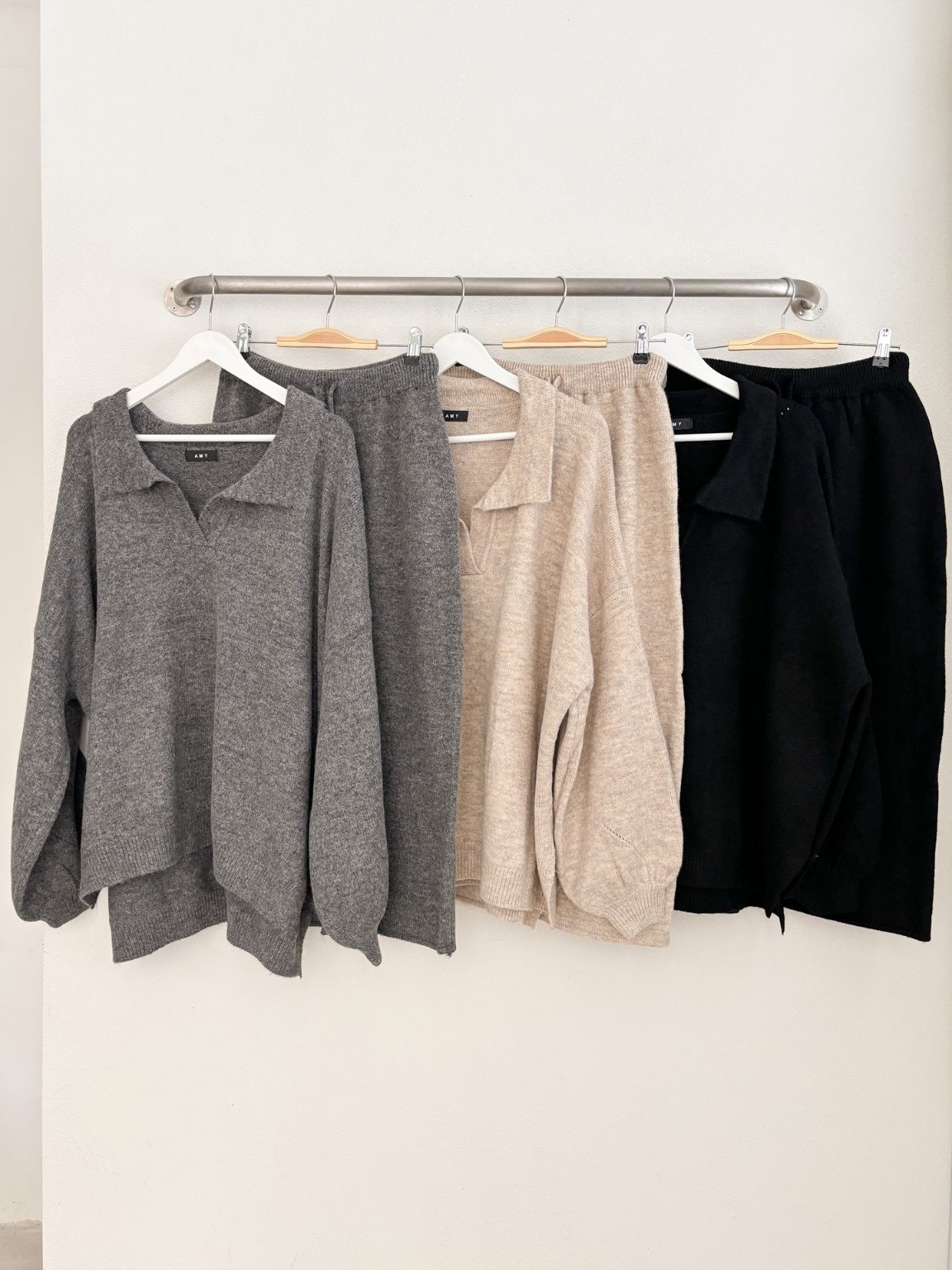 ウール混スキッパーニット&IラインスカートSET | 詳細画像2