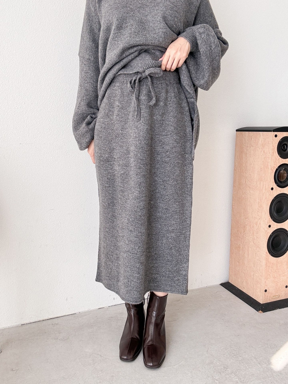 ウール混スキッパーニット&IラインスカートSET | 詳細画像8
