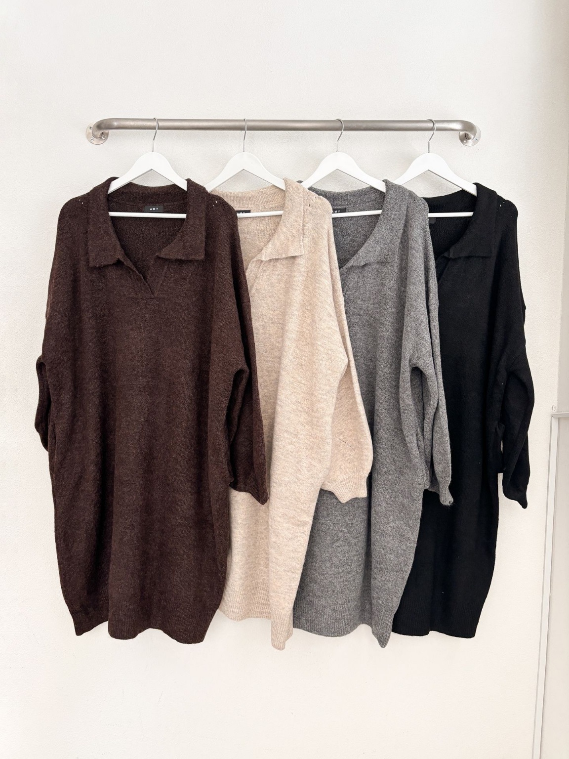 ウール混スキッパールーズニットワンピース | 詳細画像2