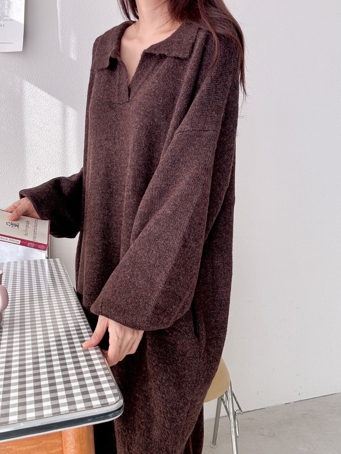 ウール混スキッパールーズニットワンピース | 詳細画像13