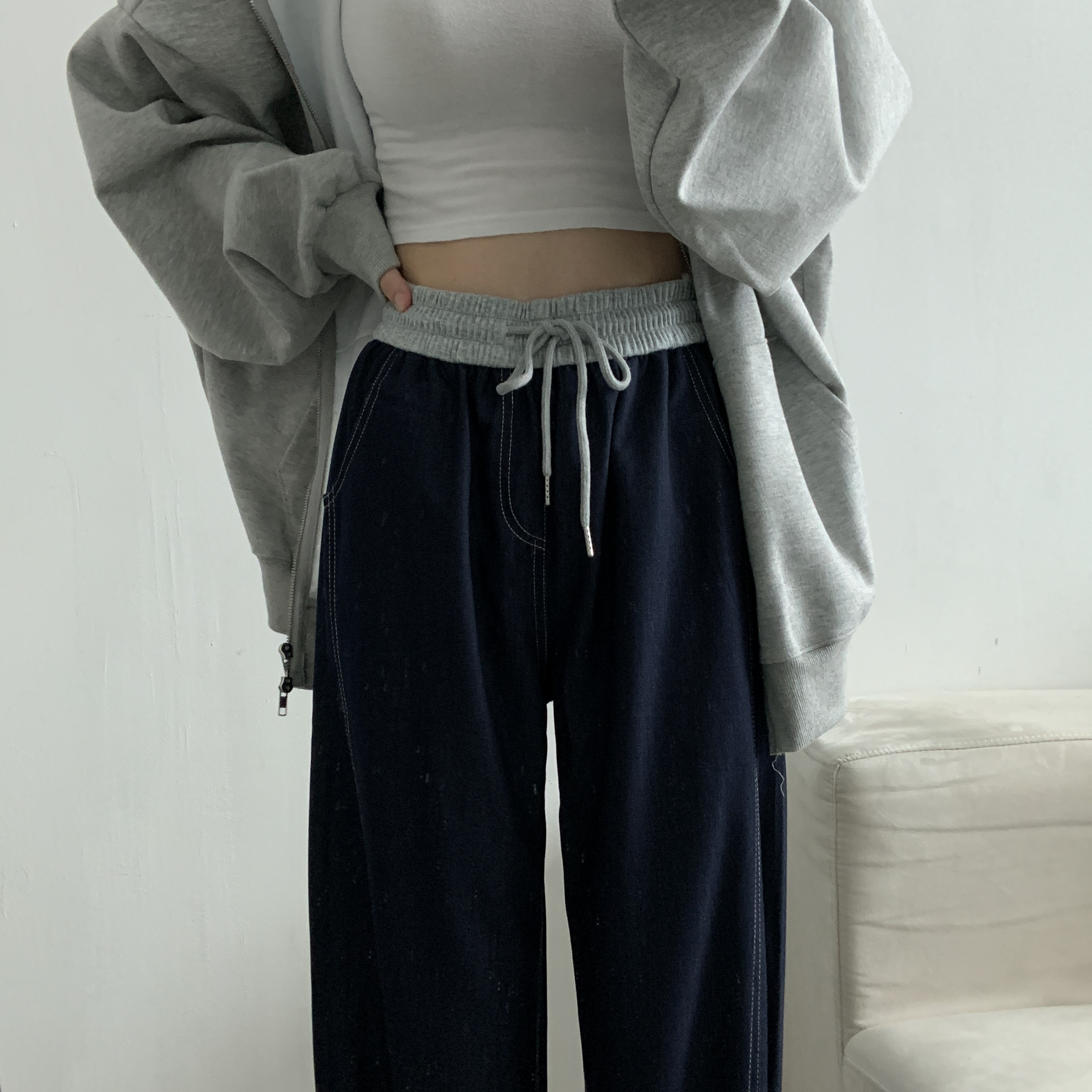 ドッキングウエストドロストステッチデニムパンツ | 詳細画像10