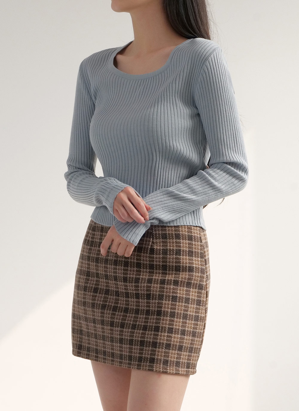 スクエアネックリブニット | 詳細画像4