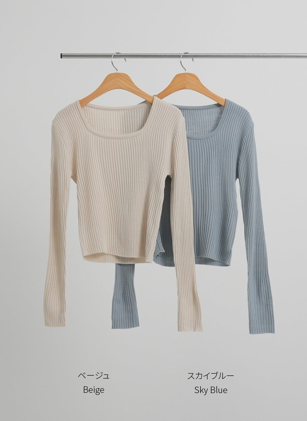 スクエアネックリブニット | 詳細画像10
