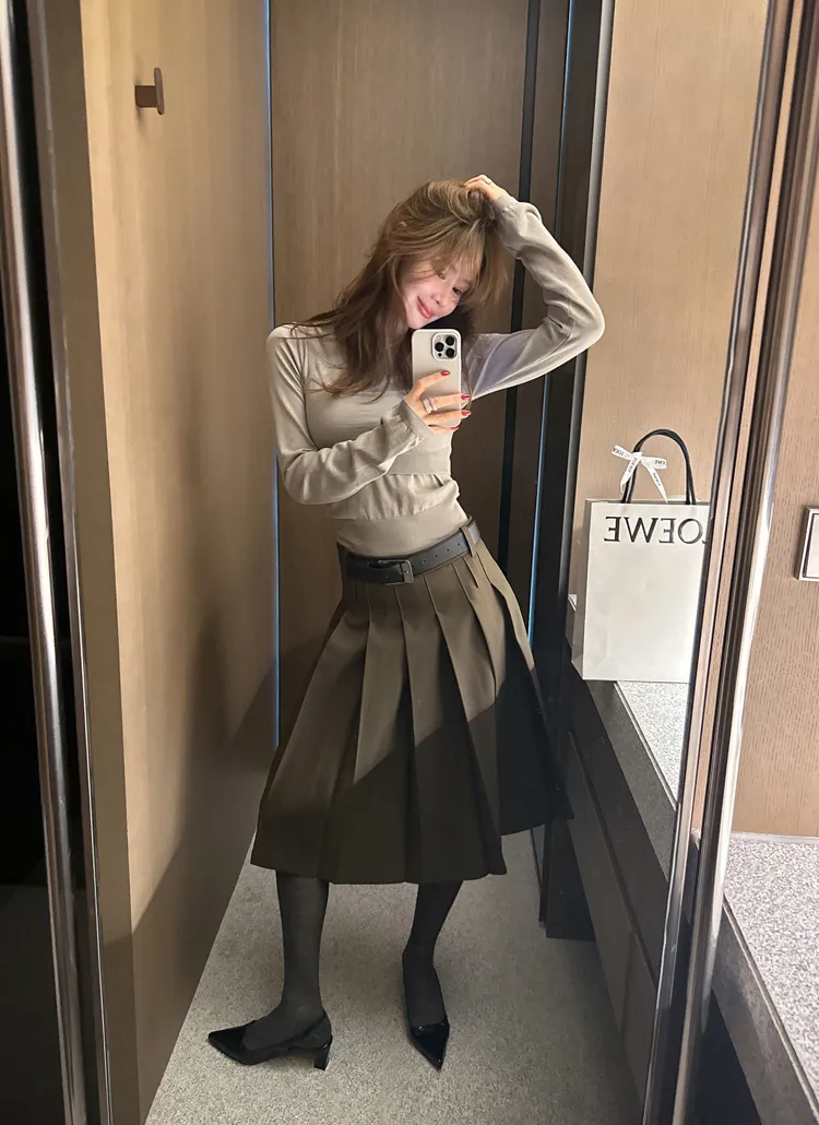 サイドファスナープリーツスカート | partysu | 詳細画像1