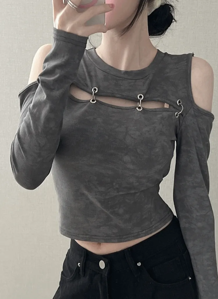 アイレットリングカットアウトTシャツ | NEEDON | 詳細画像1
