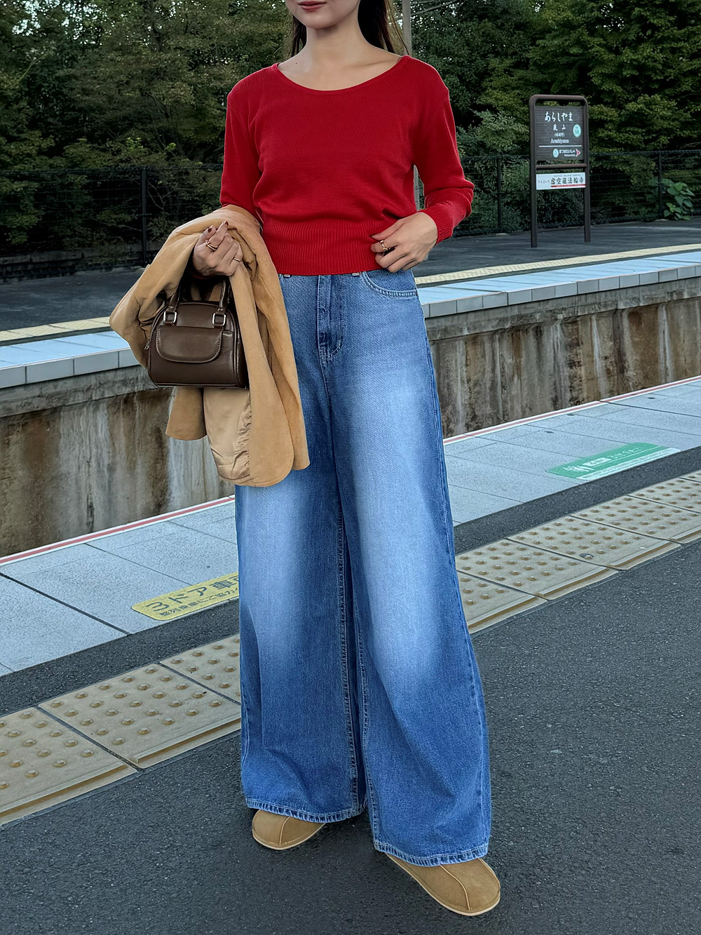 セットアップ可】ハイグレード ワイドデニムパンツ（デニム