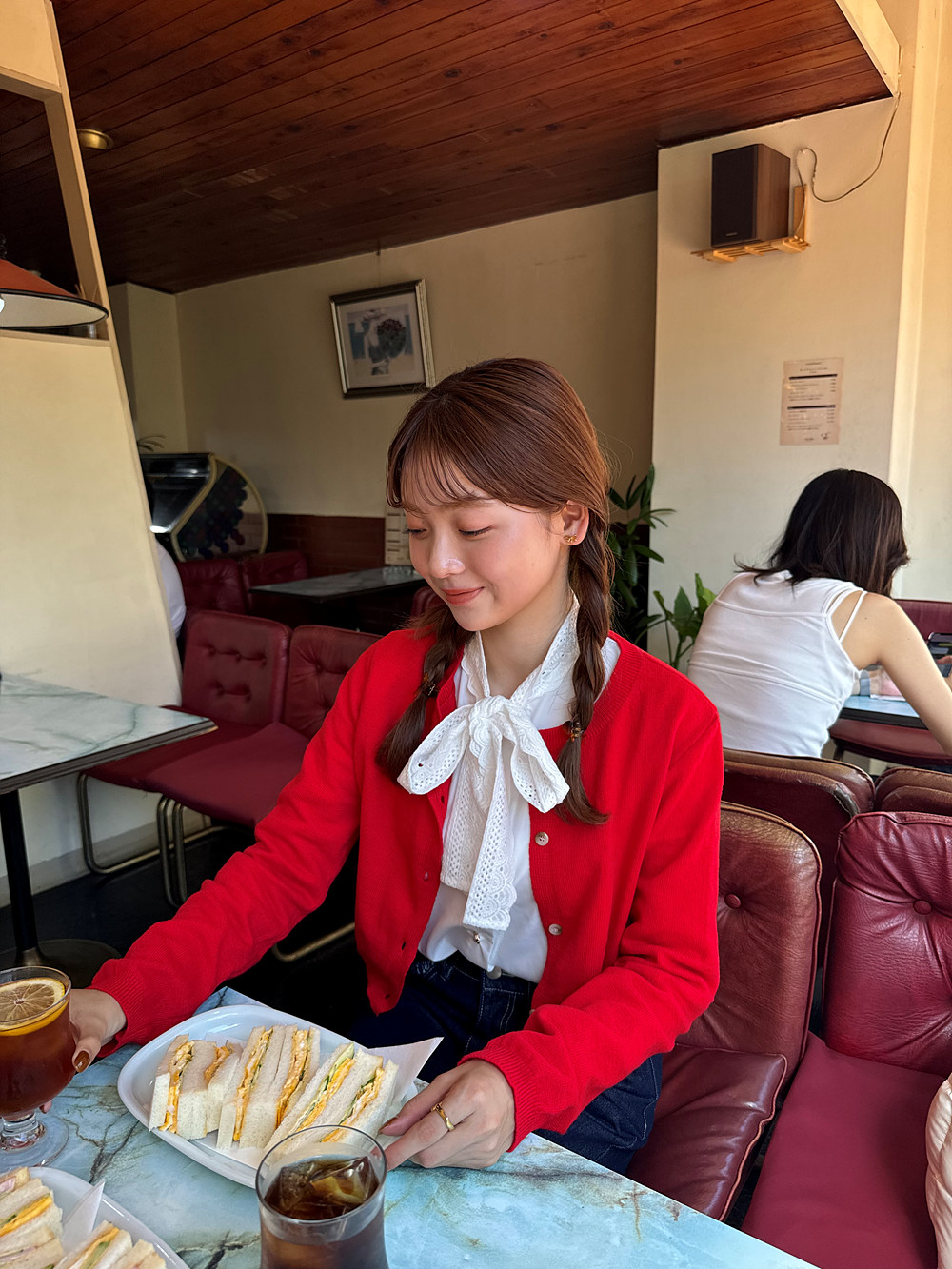カシミヤ混ラウンドニットカーディガン | 詳細画像13