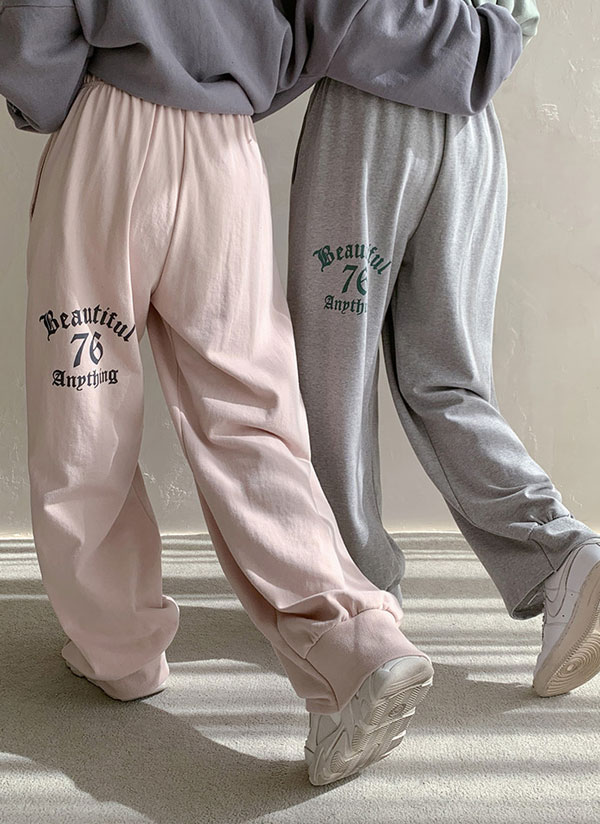 バックロゴリブヘムスウェットパンツ | レディースファッション通販