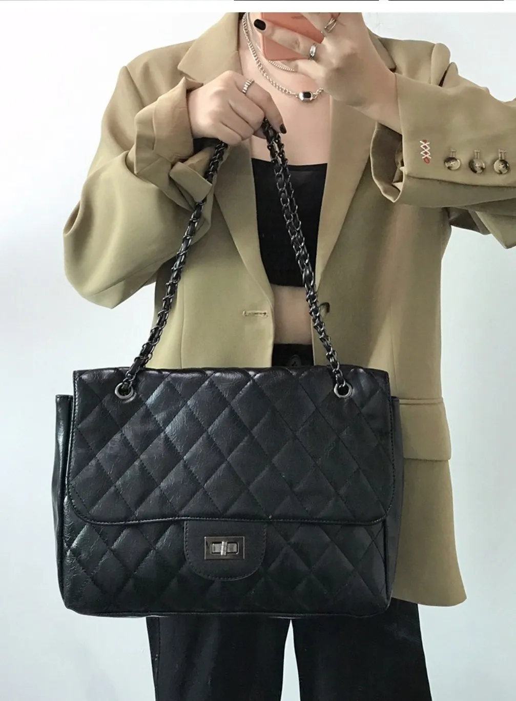 2WAYチェーンフラップキルティングバッグ | 詳細画像1