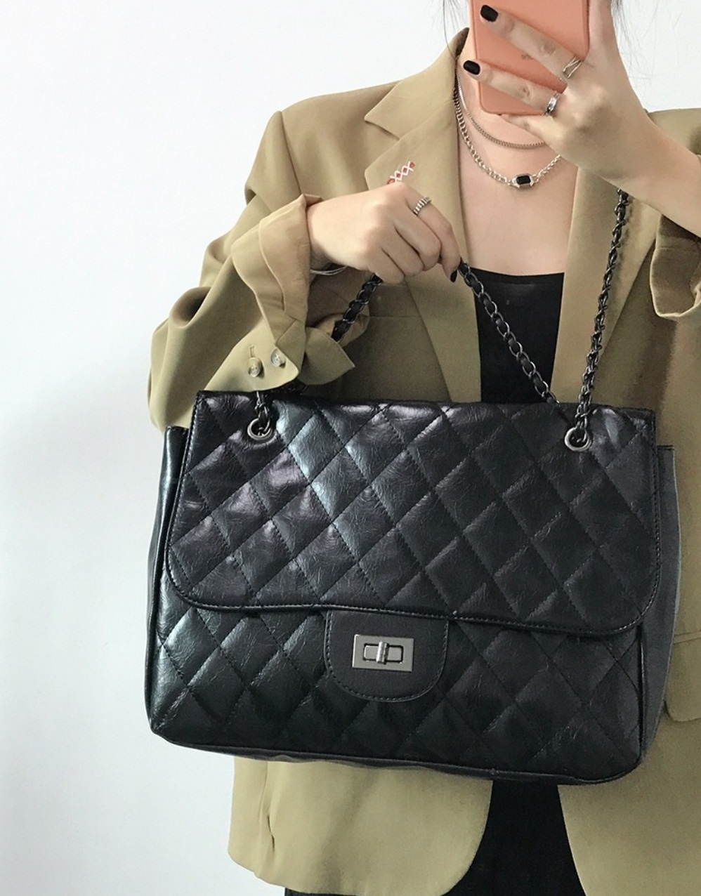 2WAYチェーンフラップキルティングバッグ | 詳細画像4