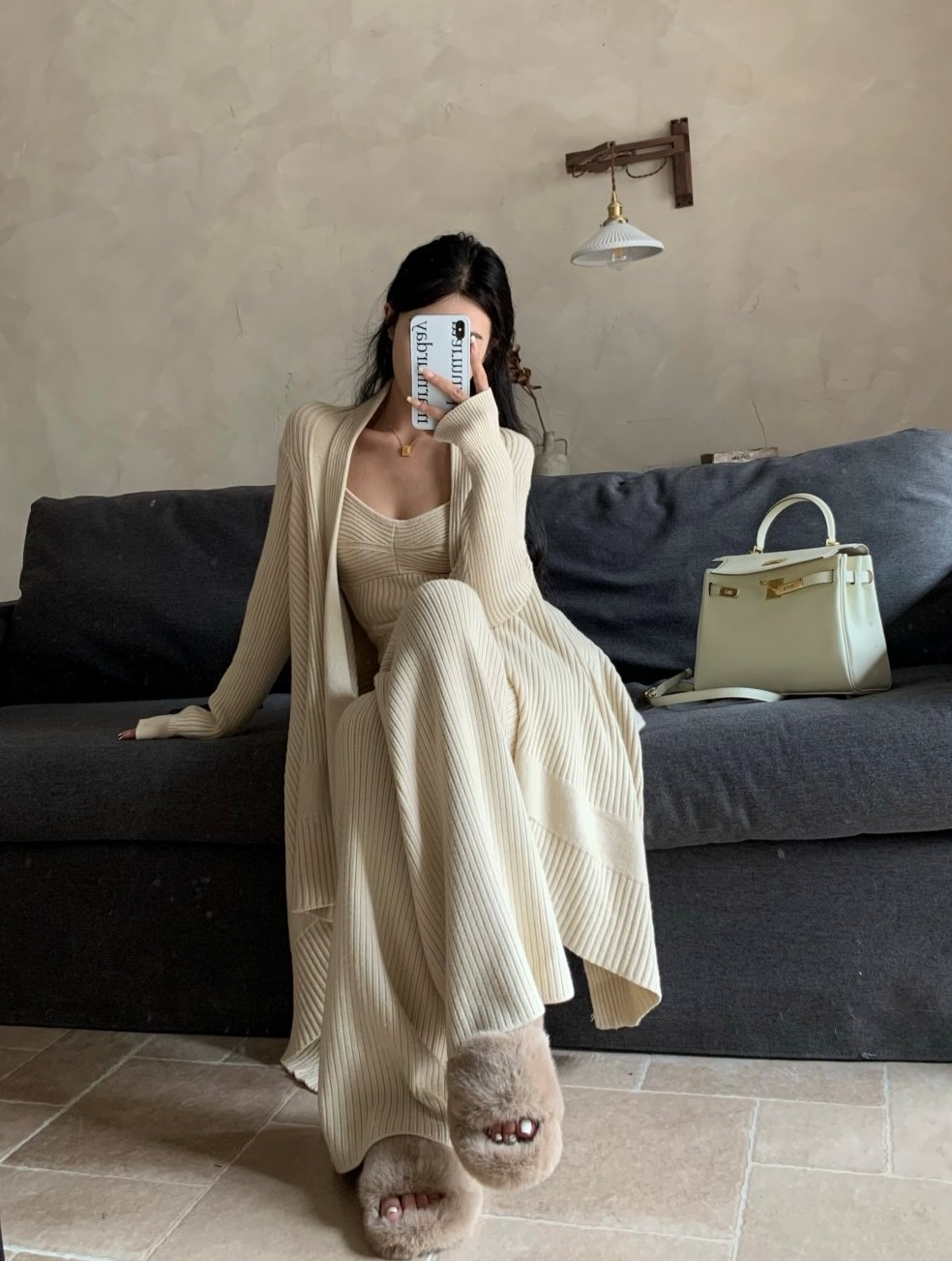 ツイストニットキャミ&ショールカーディガン&パンツ3SET | 詳細画像2