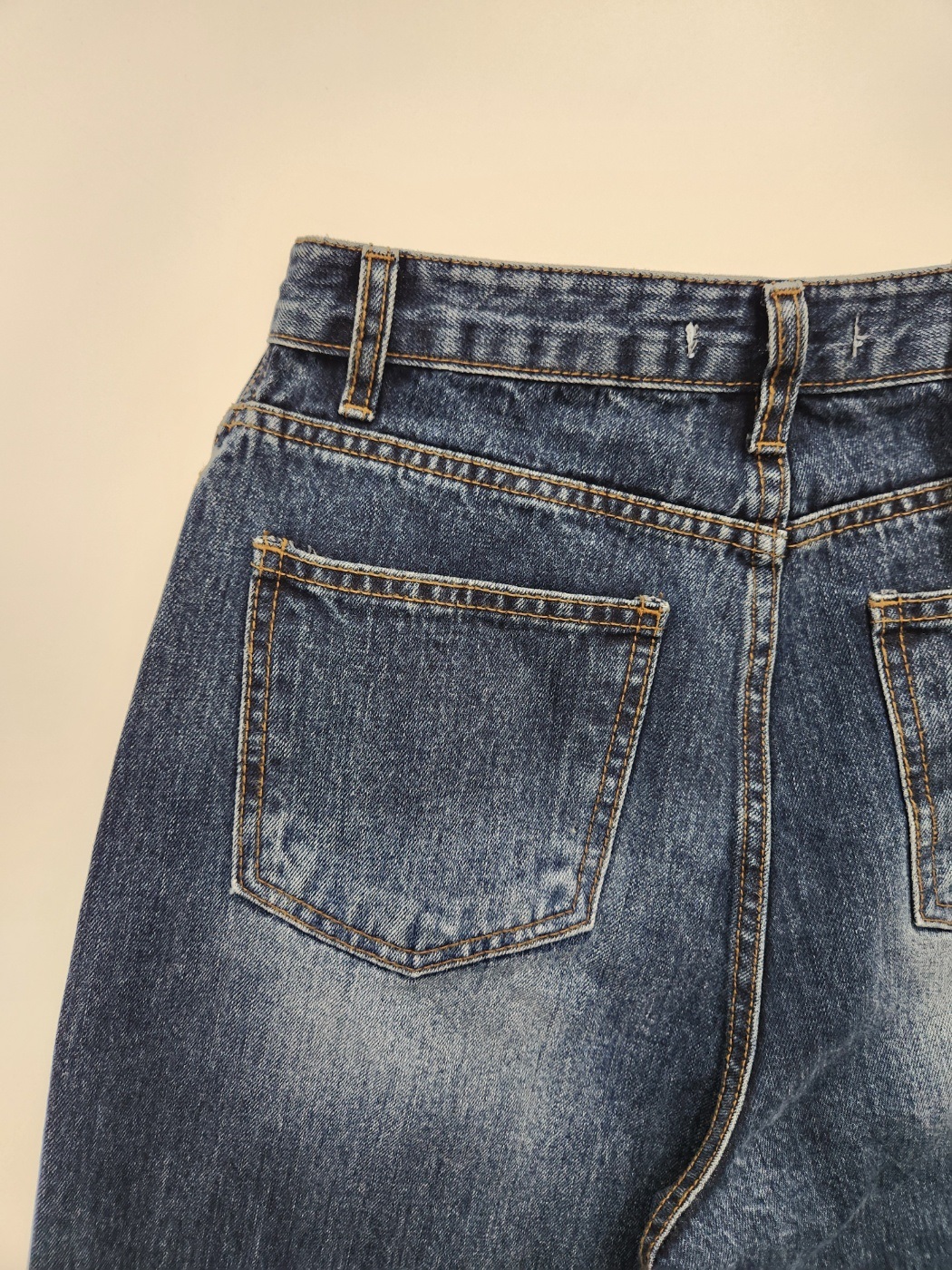 ウォッシングワイドブルーデニムパンツ | 詳細画像4