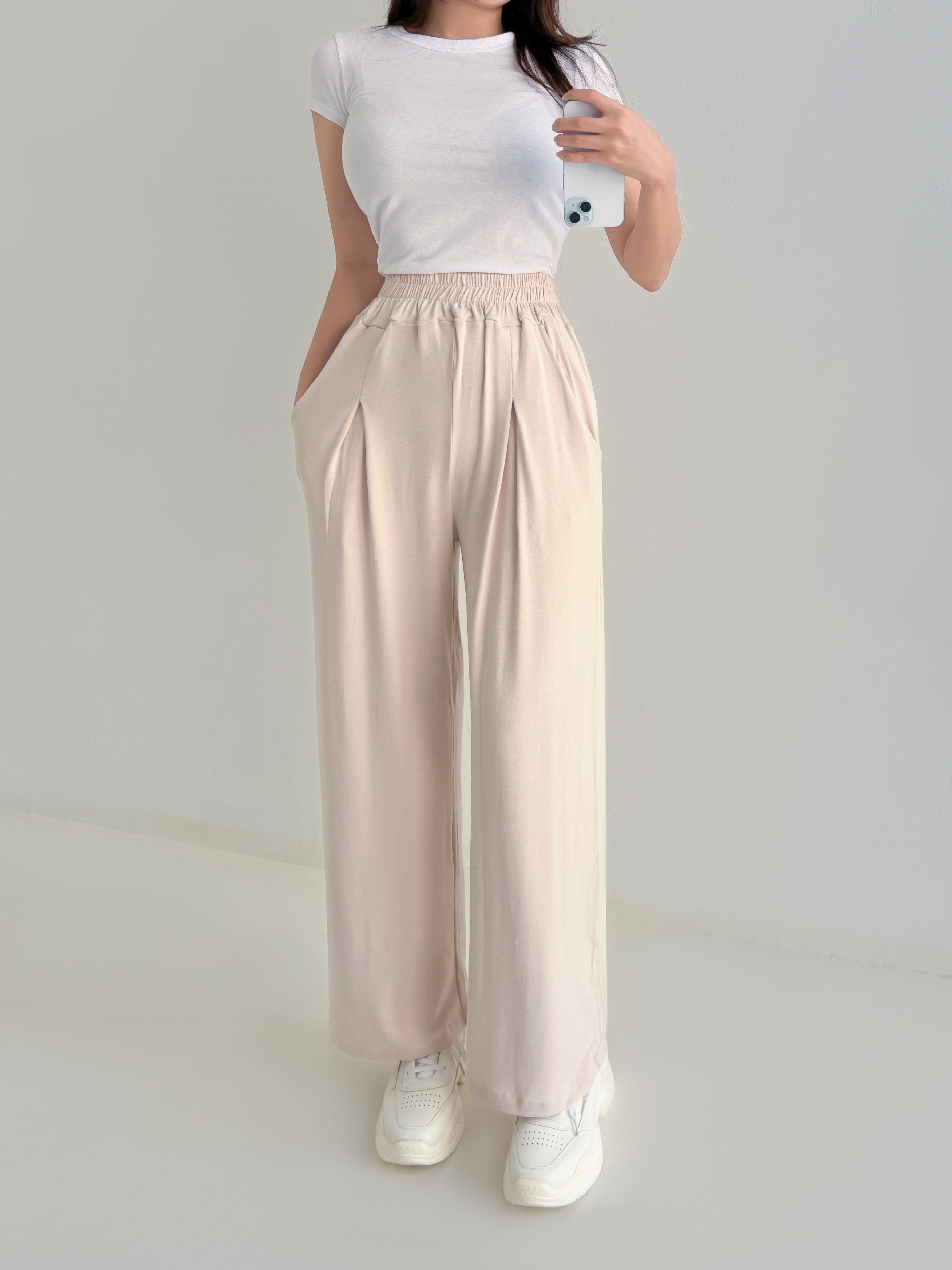 ワンタックウエストゴムワイドパンツ | 詳細画像13