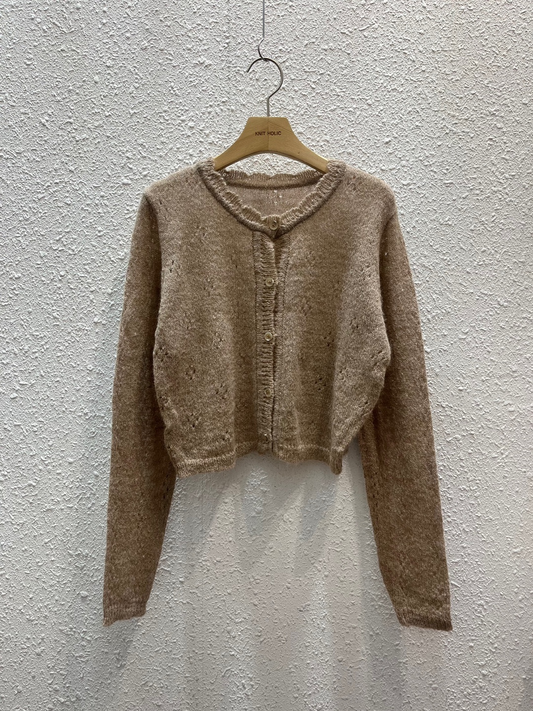 アルパカ混パンチングカーディガン | 詳細画像7