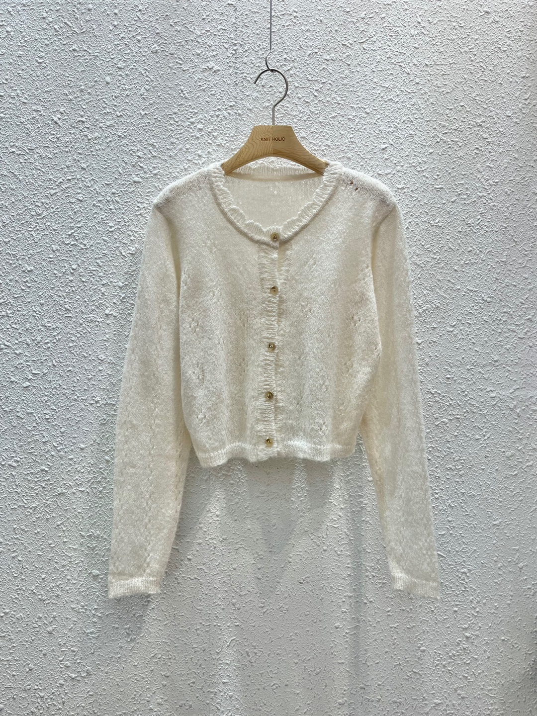 アルパカ混パンチングカーディガン | 詳細画像8