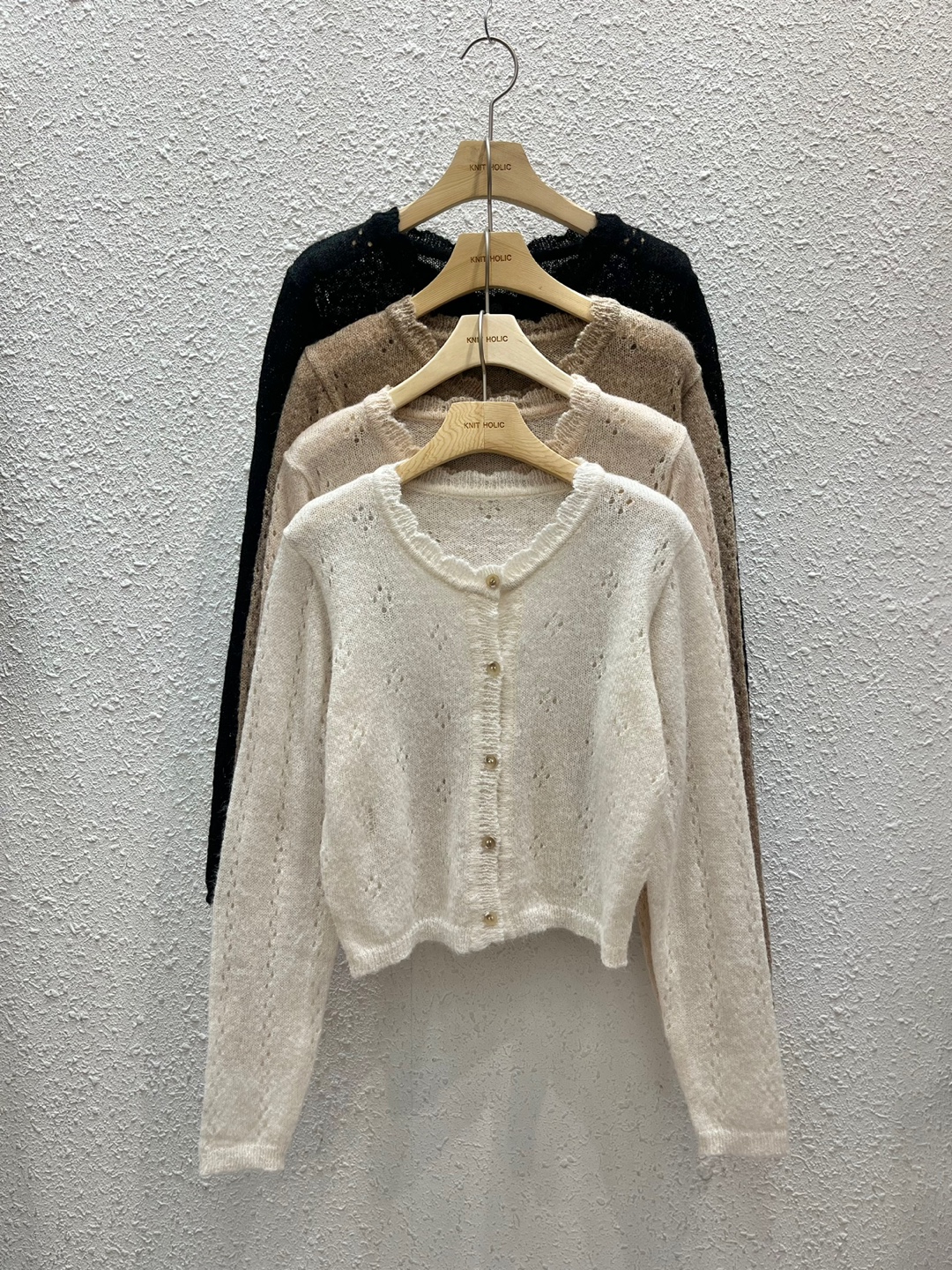 アルパカ混パンチングカーディガン | 詳細画像10