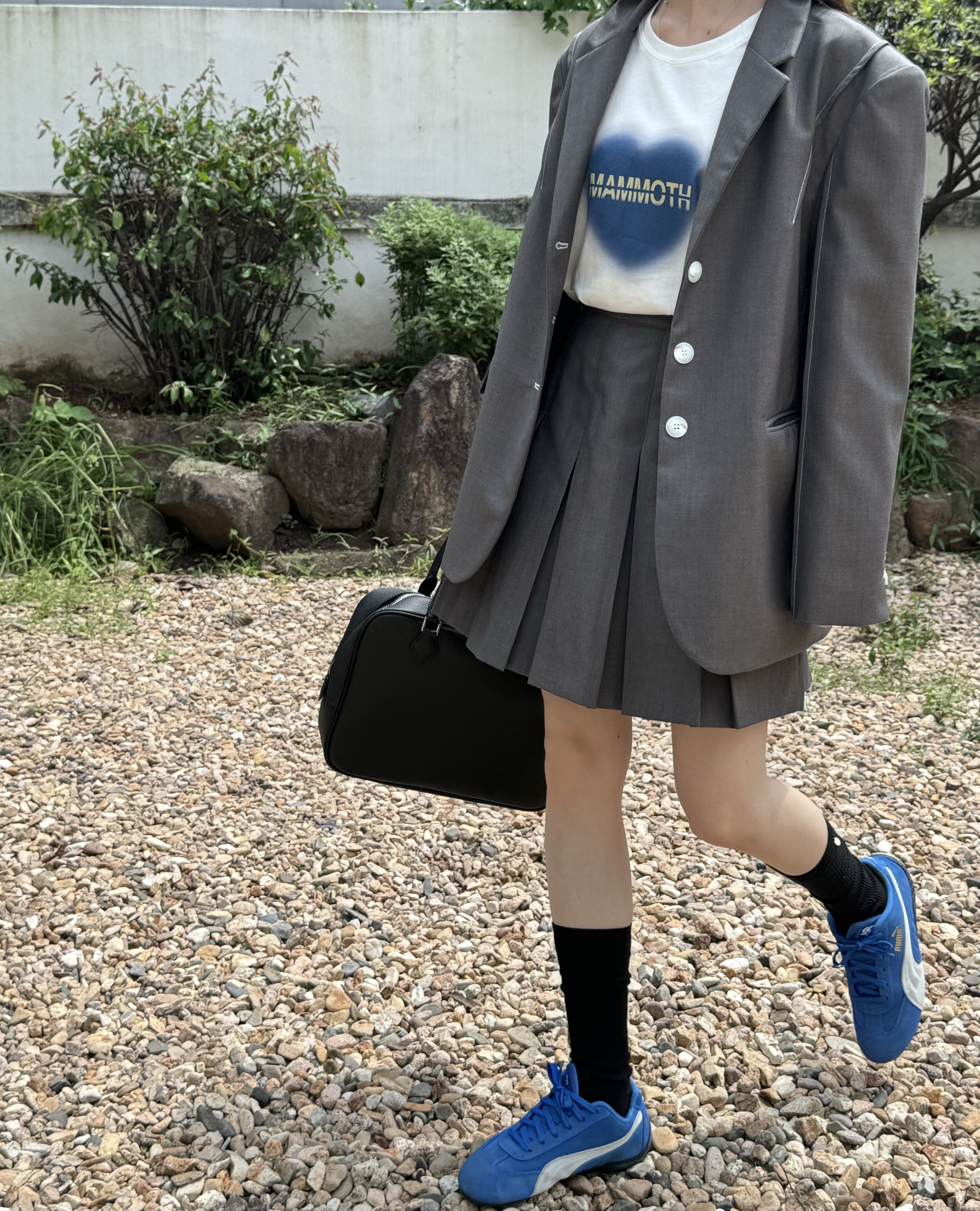 配色ステッチボクシージャケット&プリーツミニスカートSET | 詳細画像10