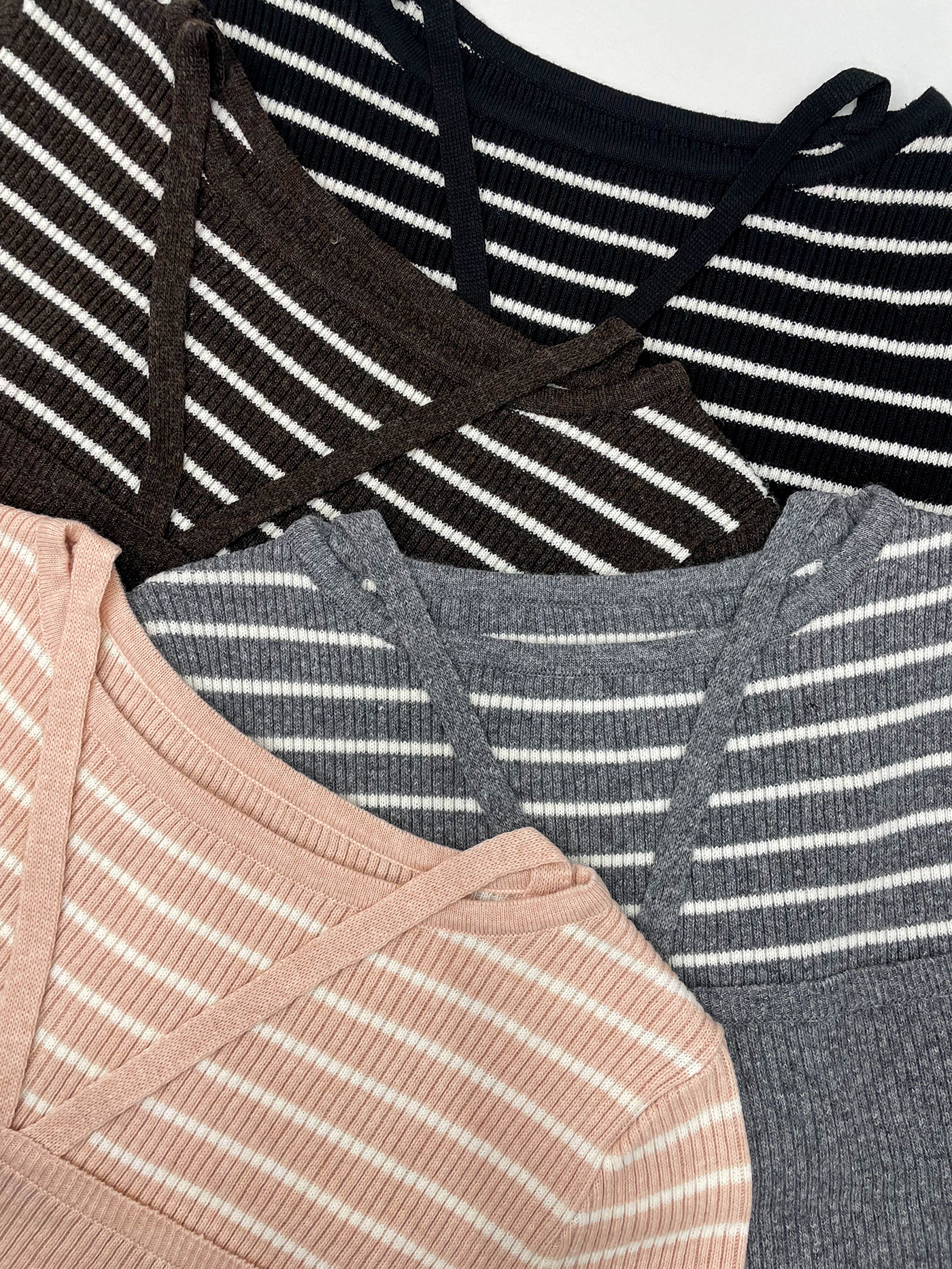 ホルタービスチェレイヤード風ボーダーリブニット | 詳細画像2