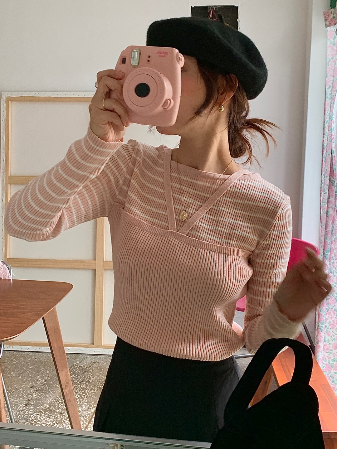 ホルタービスチェレイヤード風ボーダーリブニット | 詳細画像3