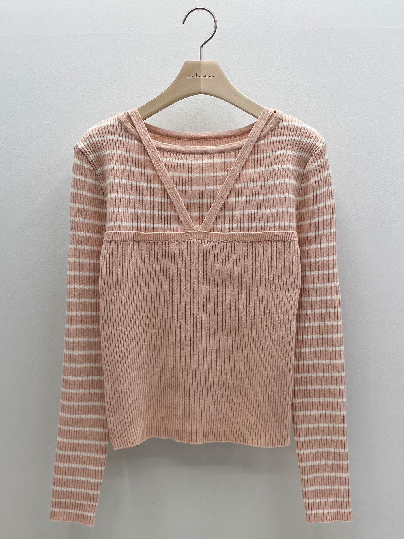 ホルタービスチェレイヤード風ボーダーリブニット | 詳細画像17