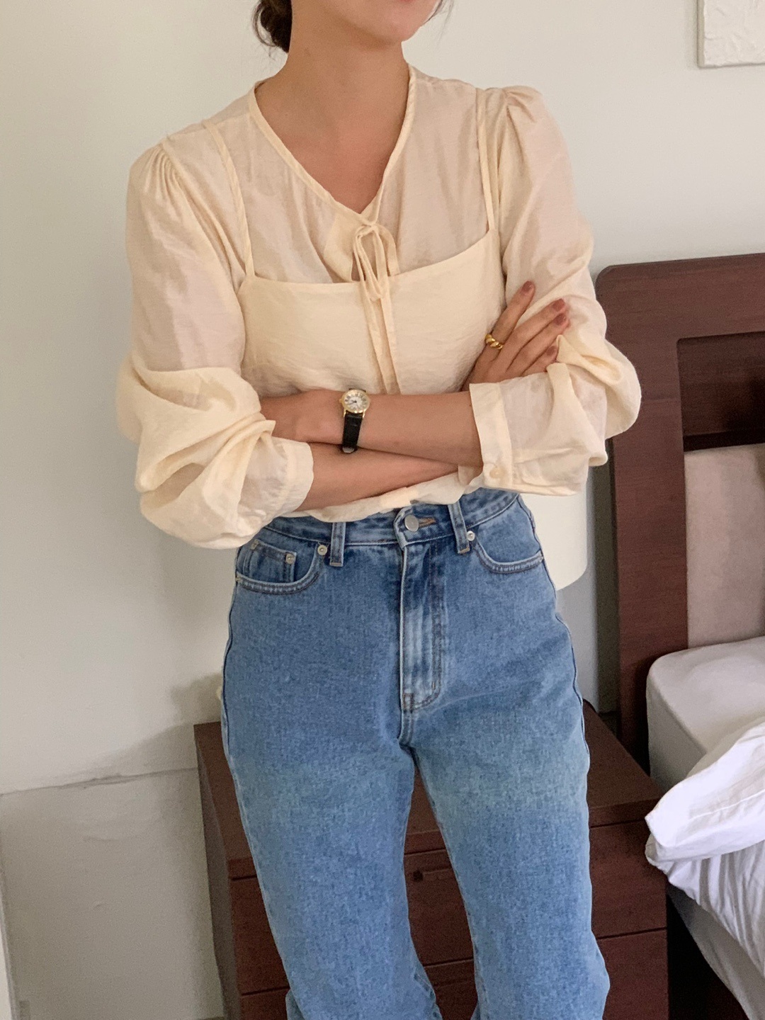 リボンビスチェ&パフブラウスSET | 詳細画像2