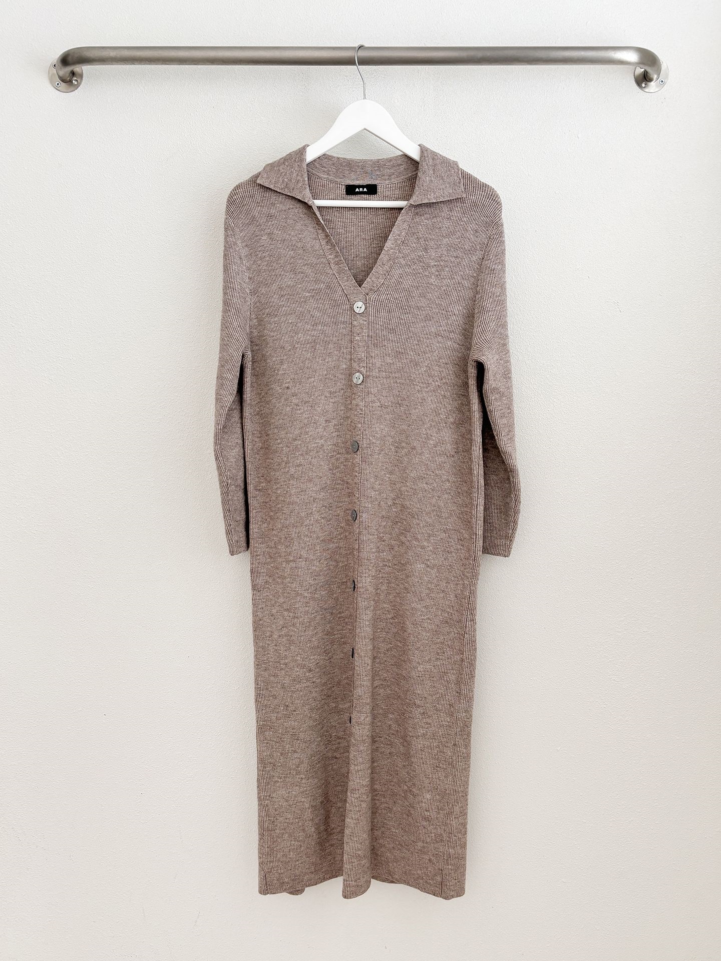 カラーVネックボタンリブニットワンピース | 詳細画像18