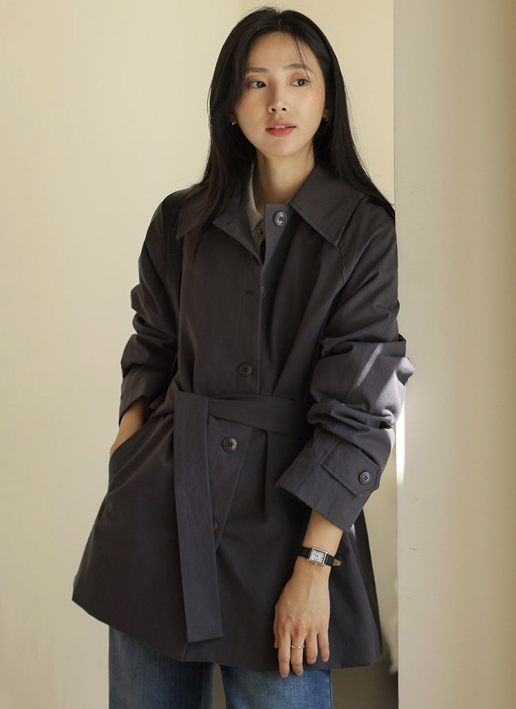 LAURENHI シングルハーフトレンチコート LAURENHI