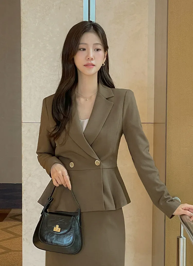 ダブルゴールドボタンペプラムジャケット | ODE | 詳細画像1