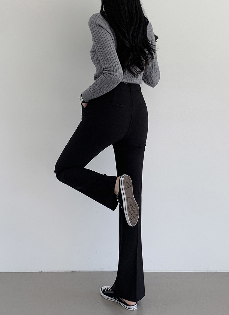 3TYPEワンボタンフレアスラックス | レディースファッション通販 - DHOLIC