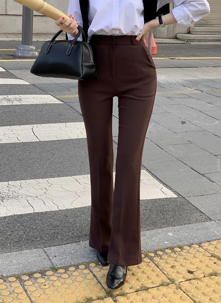 3TYPEワンボタンフレアスラックス | レディースファッション通販 - DHOLIC