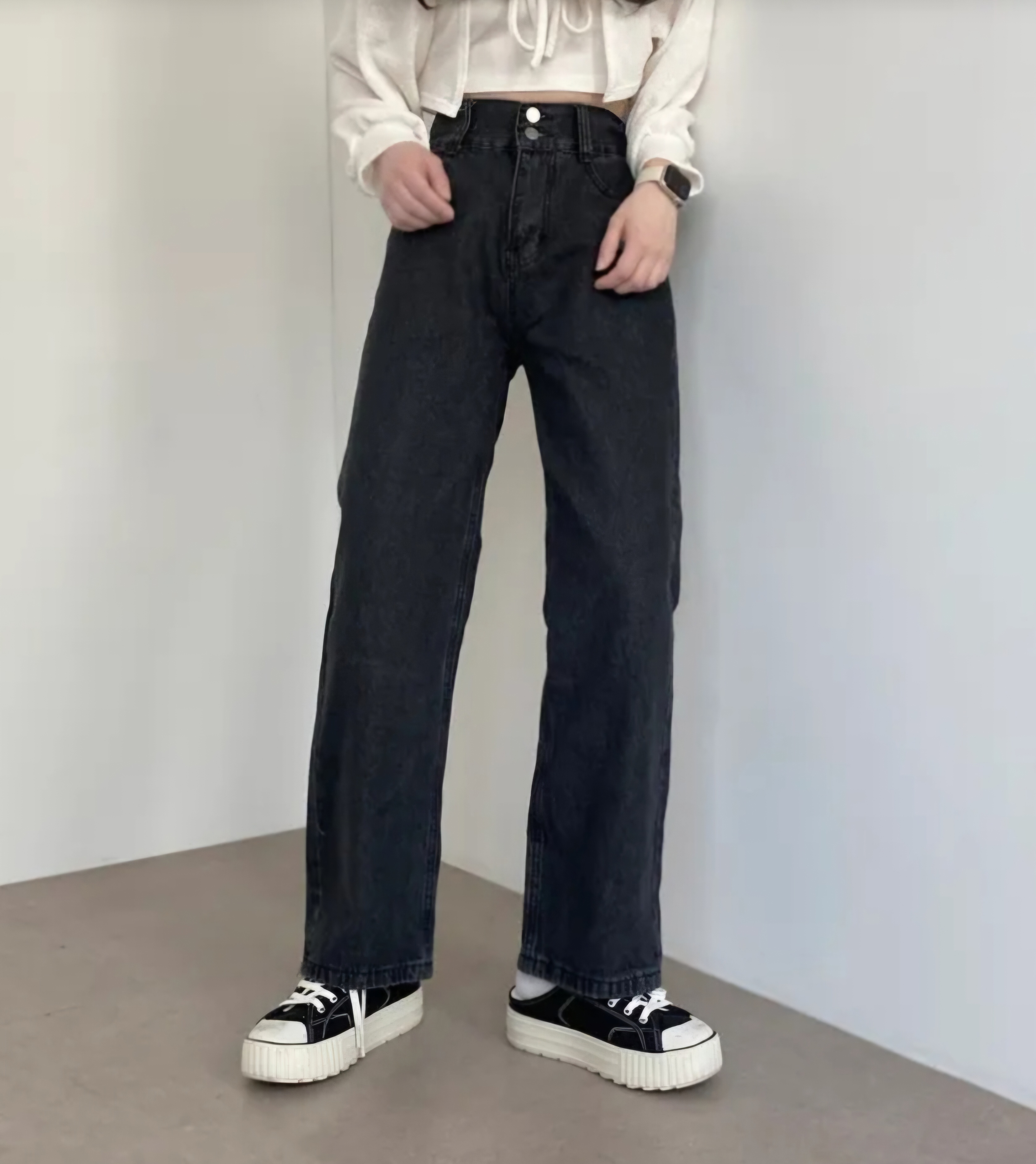 バックゴムツーボタンデニムパンツ | 詳細画像8