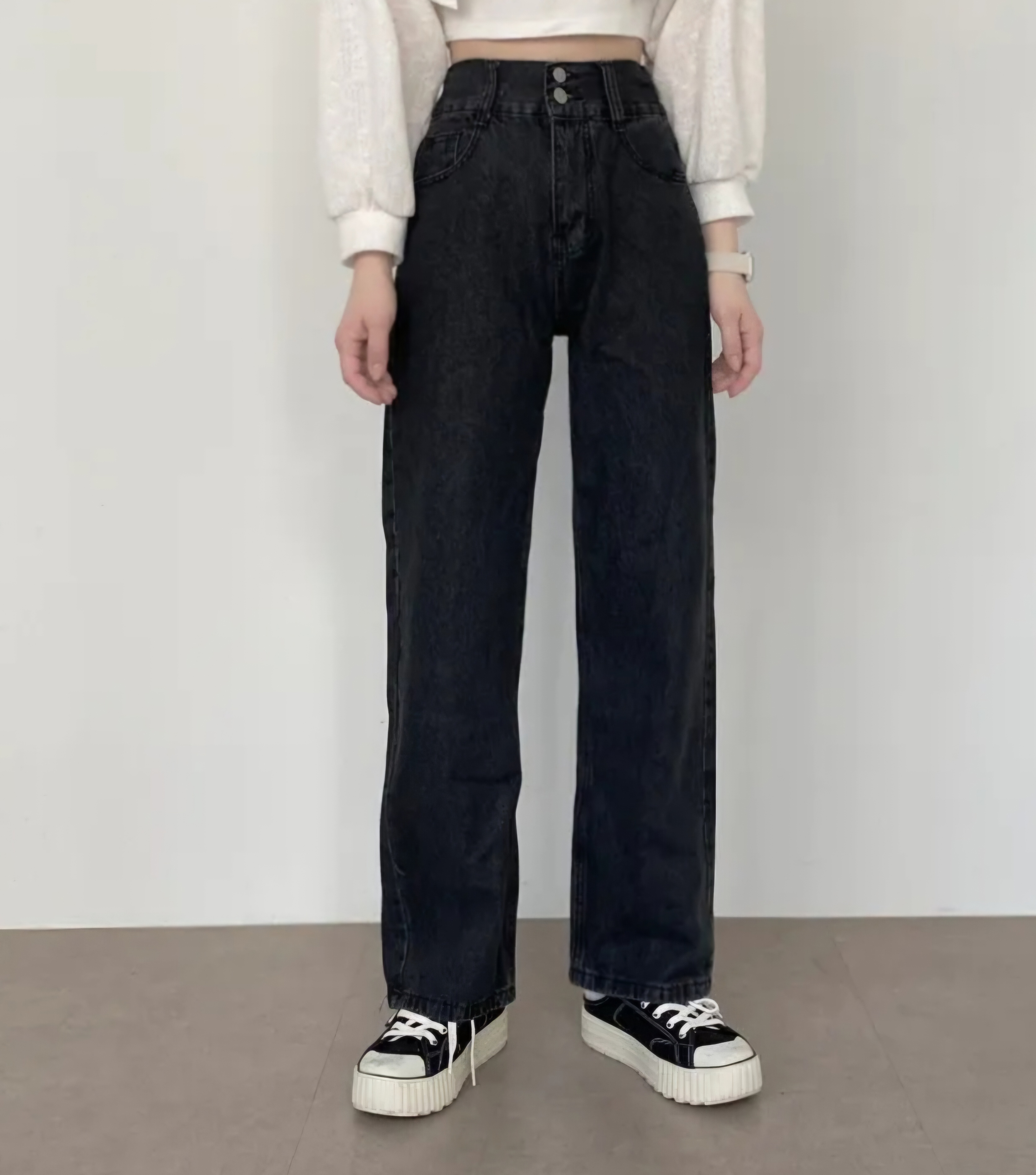 追加3》abc ハイウエスト ストレッチスリムパンツ（スラックス