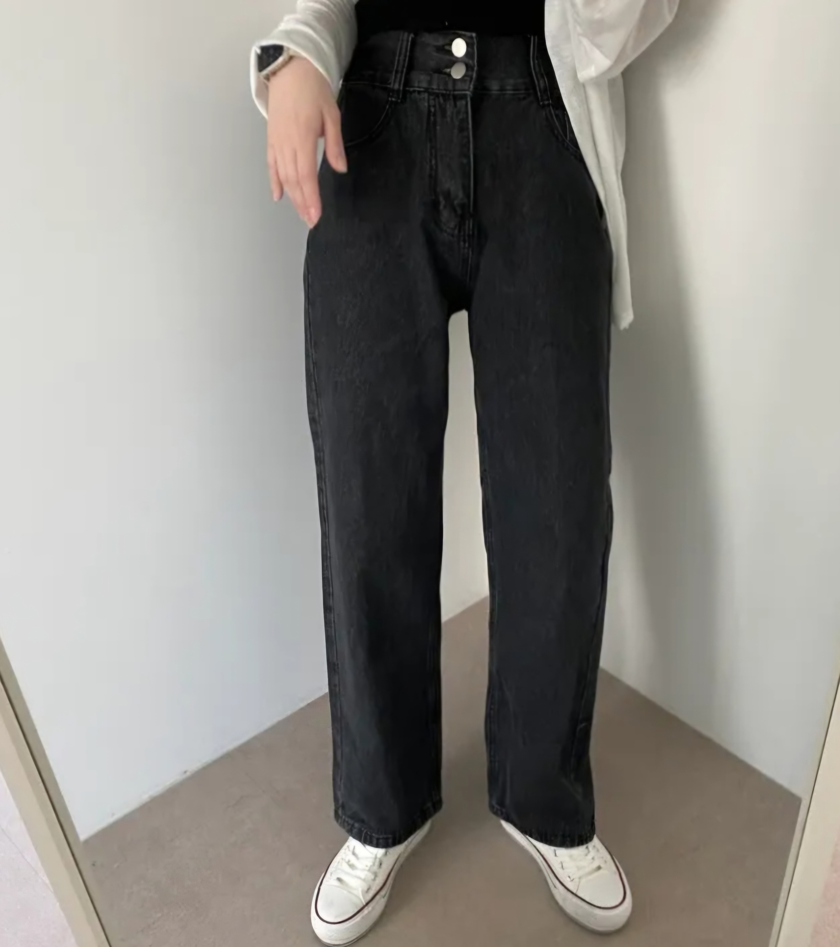 バックゴムツーボタンデニムパンツ | 詳細画像10