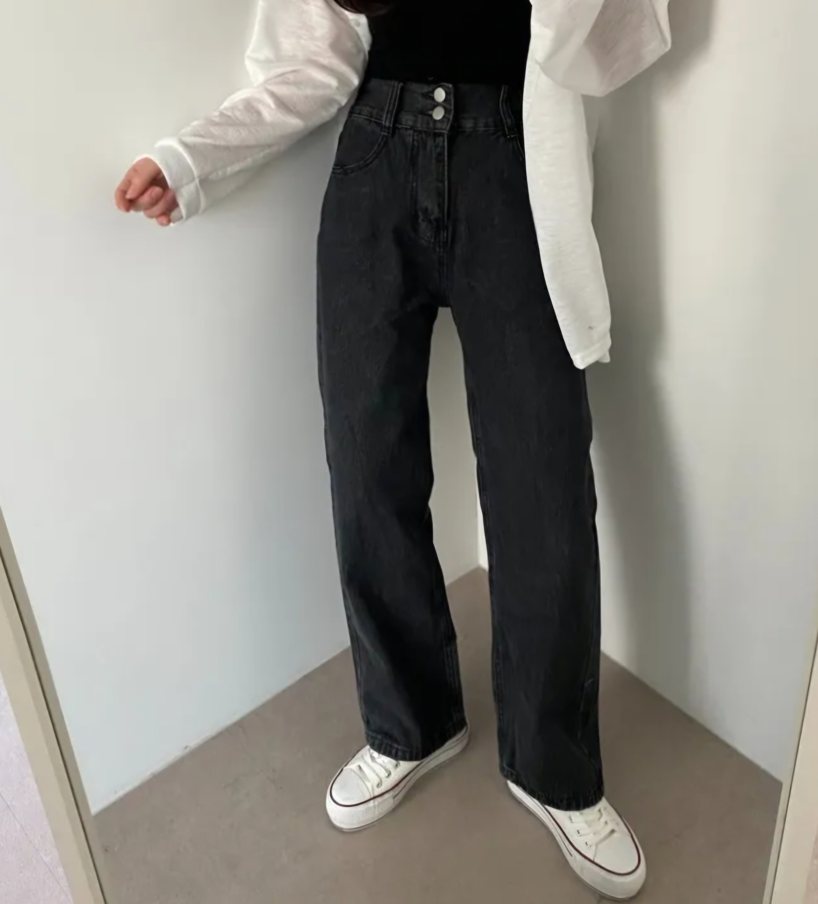 バックゴムツーボタンデニムパンツ | 詳細画像11