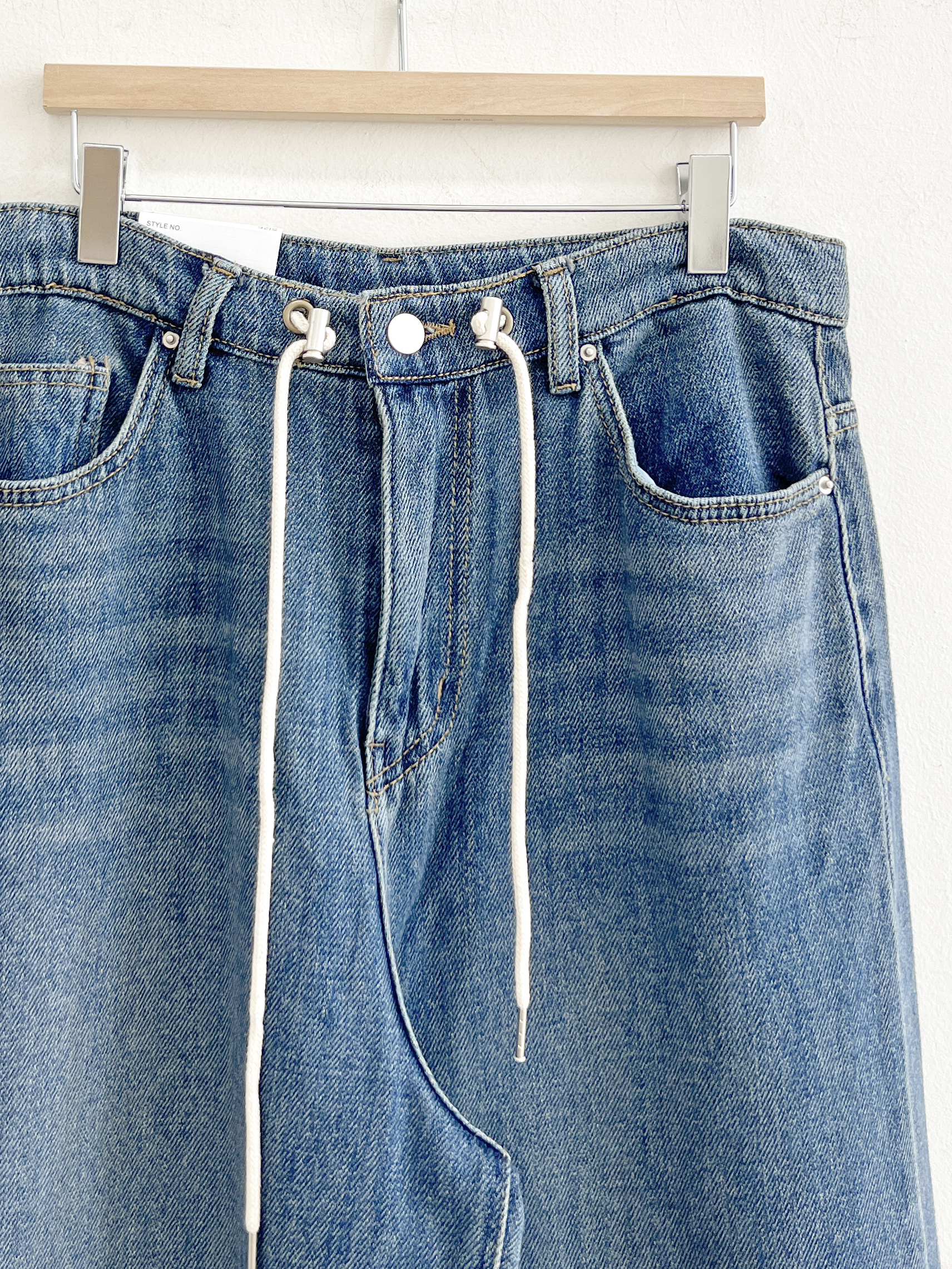 ホワイトドローコードワイドデニムパンツ | 詳細画像8